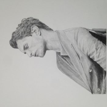 Dessin intitulée "Portrait au crayon" par Sandrine Borgniet, Œuvre d'art originale, Graphite