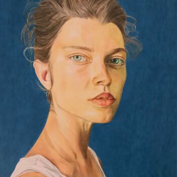 Desenho intitulada "Portrait de Undine…" por Sandrine Borgniet, Obras de arte originais, Lápis