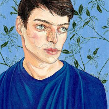 "Portrait of Matthew…" başlıklı Resim Sandrine Borgniet tarafından, Orijinal sanat, Kalem