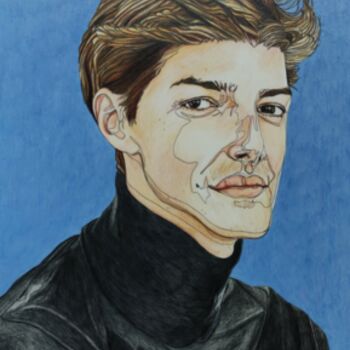 Dibujo titulada "Portrait de Pieterj…" por Sandrine Borgniet, Obra de arte original, Lápiz