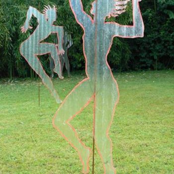 Escultura titulada "55 ombres à Journan…" por Pascal Borgo, Obra de arte original