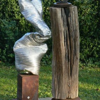 Escultura intitulada "Marguerite & Philib…" por Pascal Borgo, Obras de arte originais, Metais