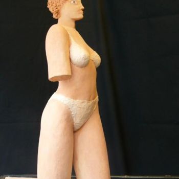 Sculpture titled "Athéna" by Pascal Borgo, Original Artwork, Clay