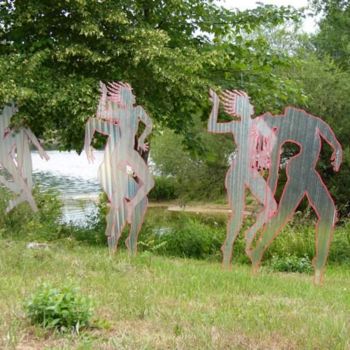 Скульптура под названием "Ombres blanches" - Pascal Borgo, Подлинное произведение искусства