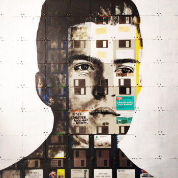 Картина под названием "Man portrait #1" - Boriani 2.0, Подлинное произведение искусства, Акрил