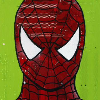 Pittura intitolato "Amazing Spiderman" da Boriani 2.0, Opera d'arte originale, Olio