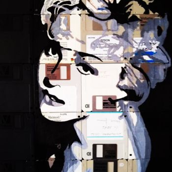 Peinture intitulée "Madonna" par Boriani 2.0, Œuvre d'art originale, Huile Monté sur Panneau de bois