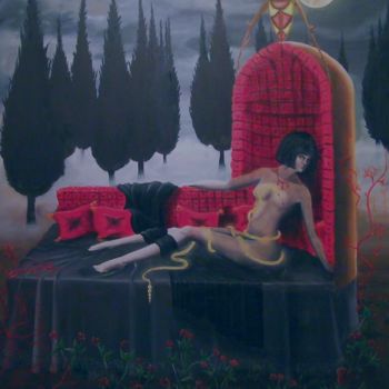Painting titled "Morsure Divine" by Boris Baranoff Rossine, Original Artwork, Oil