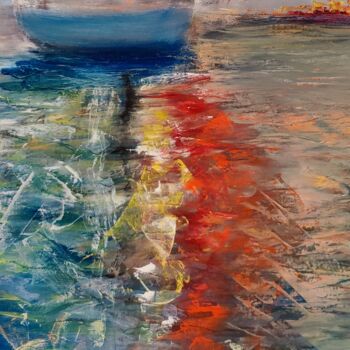"Sailing into the su…" başlıklı Tablo Boris Deriy (Border) tarafından, Orijinal sanat, Petrol