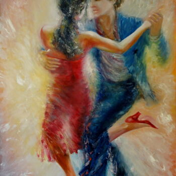 Schilderij getiteld "Argentine  Tango (G…" door Boris Deriy (Border), Origineel Kunstwerk, Olie