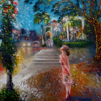 Painting titled "Naples in October" by Boris Deriy (Border), Original Artwork, Oil