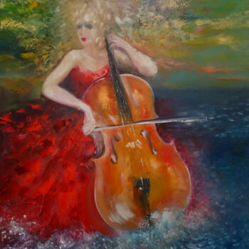 Schilderij getiteld "The Ocean of Sound" door Boris Deriy (Border), Origineel Kunstwerk, Olie