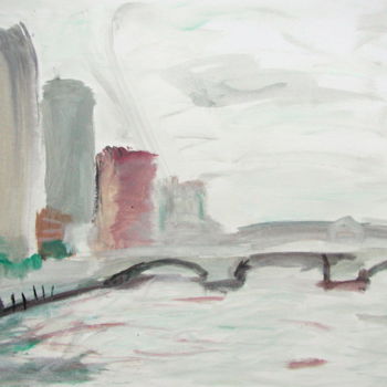 Pintura titulada "hillsborough-river.…" por Boris Kawliche, Obra de arte original