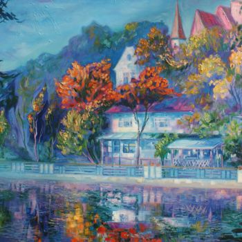 Картина под названием ""Озерные блики" ("L…" - Boris Zhigalov, Подлинное произведение искусства, Масло