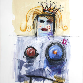 Peinture intitulée "La Reine" par Boris Akielaszek, Œuvre d'art originale