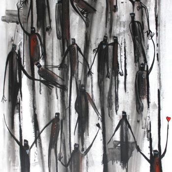 Painting titled "Les ombres fuyantes" by Boris Akielaszek, Original Artwork