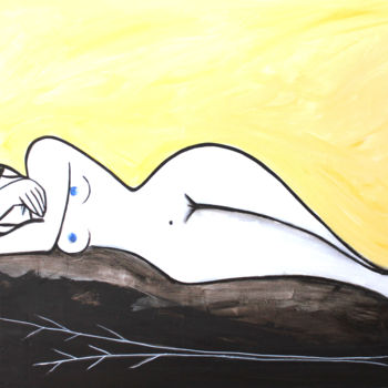 Malerei mit dem Titel "Woman #4" von Boris Akielaszek, Original-Kunstwerk