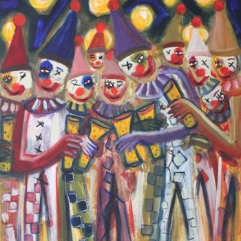Pittura intitolato "Mascarade" da Boris Akielaszek, Opera d'arte originale, Acrilico