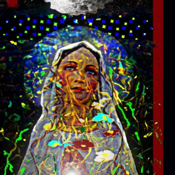 Photographie intitulée "Prière à Marie" par Boris Barbey, Œuvre d'art originale, Photographie numérique