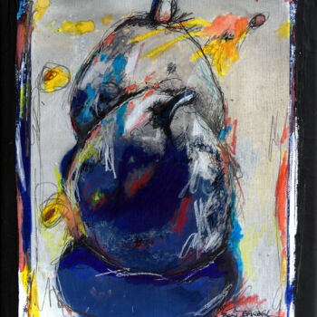 Pintura intitulada "Poires sans scoubid…" por Boris Barbey, Obras de arte originais, Acrílico