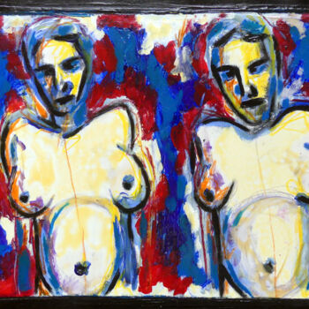 Painting titled "Deux pour le prix d…" by Boris Barbey, Original Artwork, Acrylic