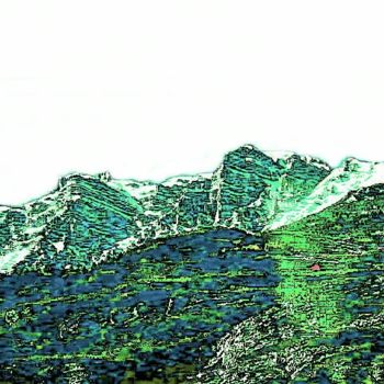 Digitale Kunst mit dem Titel "Rêve alpin n° 065" von Boris Ghendrich, Original-Kunstwerk