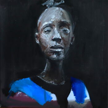 Peinture intitulée "Portrait de jeune f…" par Boris Garanger, Œuvre d'art originale, Huile Monté sur Châssis en bois