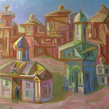 Картина под названием "Хоровод" - Boris Kotov, Подлинное произведение искусства, Другой