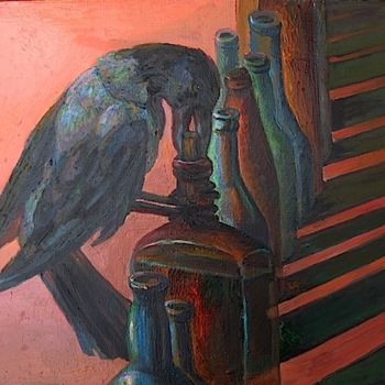 Pintura titulada "Ворона" por Boris Kotov, Obra de arte original, Otro