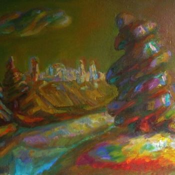 Painting titled "Пейзаж" by Boris Kotov, Original Artwork, Other