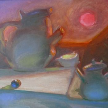Картина под названием "натюрморт с чайника…" - Boris Kotov, Подлинное произведение искусства, Другой