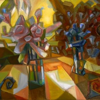 Картина под названием "Цветы (Flowers)" - Boris Kotov, Подлинное произведение искусства, Другой