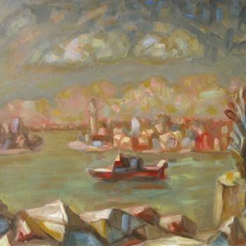 Painting titled "Где-то (Somewhere)" by Boris Kotov, Original Artwork, Other