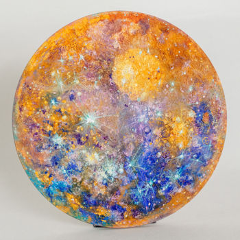 Painting titled "MERCURY SPACE ROUND…" by Anna Bo, Original Artwork, Acrylic