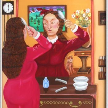 Painting titled "Before The Mirror" by Boris Posavec, Original Artwork