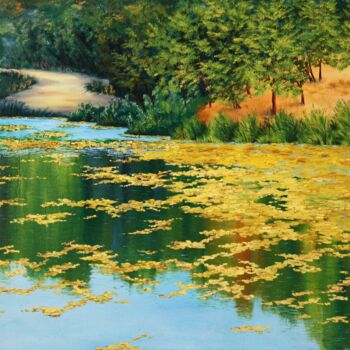 Картина под названием ""Озеро"" - Elena Borisova (Елена Борисова), Подлинное произведение искусства, Масло