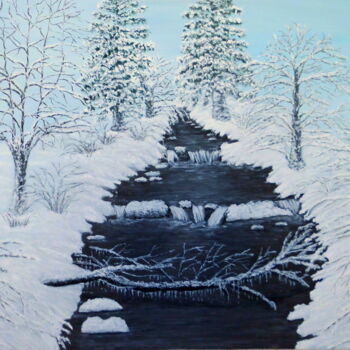 Картина под названием "Winter" - Bosa Steinert, Подлинное произведение искусства, Масло