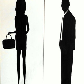 Malerei mit dem Titel "Couple" von Bosa Steinert, Original-Kunstwerk, Öl