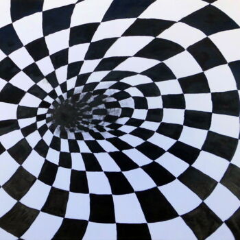 Картина под названием "3D - Illusion 1" - Bosa Steinert, Подлинное произведение искусства, Масло