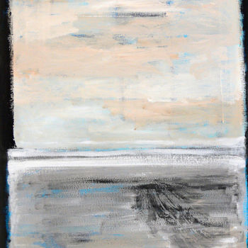 Painting titled "Landscape in winter…" by Leo Bos, Original Artwork, Acrylic Mounted on Wood Stretcher frame
