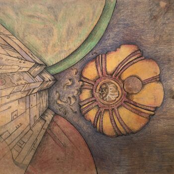 Disegno intitolato "Space Medusa" da Bossquito, Opera d'arte originale, Matita