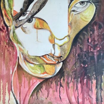 Peinture intitulée "On Head III" par Bossquito, Œuvre d'art originale, Huile