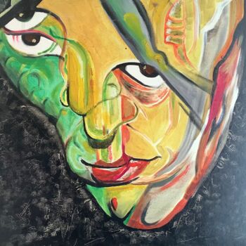 Peinture intitulée "Head On I" par Bossquito, Œuvre d'art originale, Huile