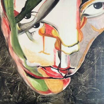 Malerei mit dem Titel "Head On II" von Bossquito, Original-Kunstwerk, Öl