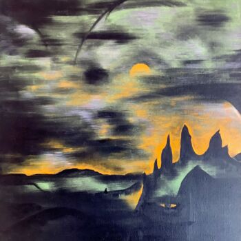 Peinture intitulée "Black Out" par Bossquito, Œuvre d'art originale, Huile