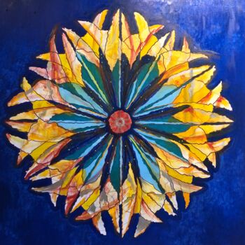 Painting titled "Rose Window" by Bossquito, Original Artwork, Oil