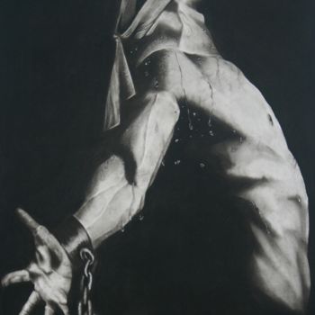 Drawing titled "LIBERTY" by Dr Slam Stone, Original Artwork, Charcoal