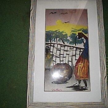 Painting titled "xxx" by Boubacar Sow, Original Artwork, Oil