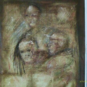 Painting titled "xx" by Boubacar Sow, Original Artwork, Oil