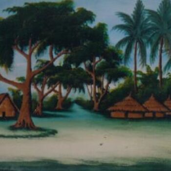 Painting titled "yiindo" by Boubacar Sow, Original Artwork, Oil